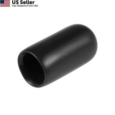 uxcell 20pcs Rubber End Caps 1/4" 6mm ID Vinyl Round Tube Bolt 6mm, Black