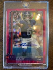 2025 Topps Chrome Football NFL Jaxson Dart Rookie Auto Magenta /399