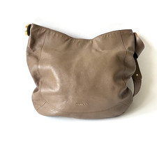 Borsa a tracolla Furla pelle tortora hobo grande slouchy Italia ferramenta oro