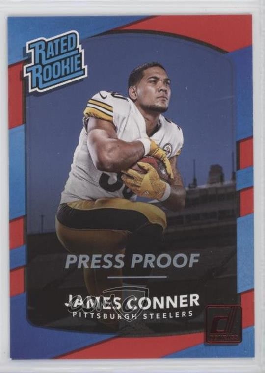 2017 Panini Donruss Rated Rookie Press Proof Red James Conner #322 0b5