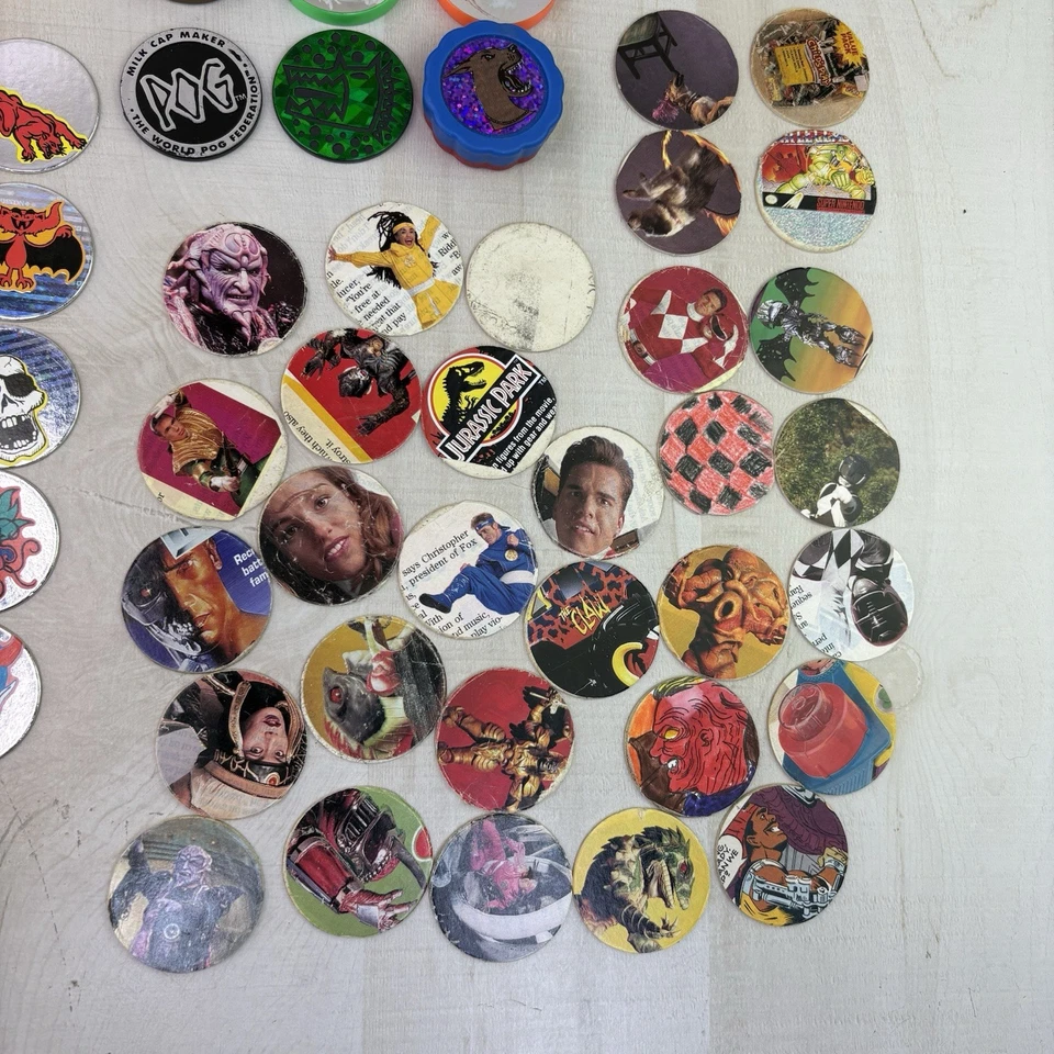 Pog Milkcap Maker Machine 1995, 6 Smashers & Full Sleeve Container Of Misc Pogz - Image 3 of 4