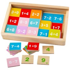 Bigjigs Toys Wooden Add  Subtract Box Math Educational Sums Learn School