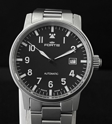 Fortis Flieger Black Dial Automatic Pilot Watch