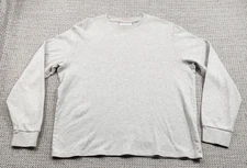 FRAME Shirt Mens Large Oatmeal Heather Long Sleeve Crewneck Back Logo LMTS0135