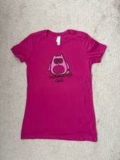 Womens Owl tee. Unused. Size 12. Hot pink.