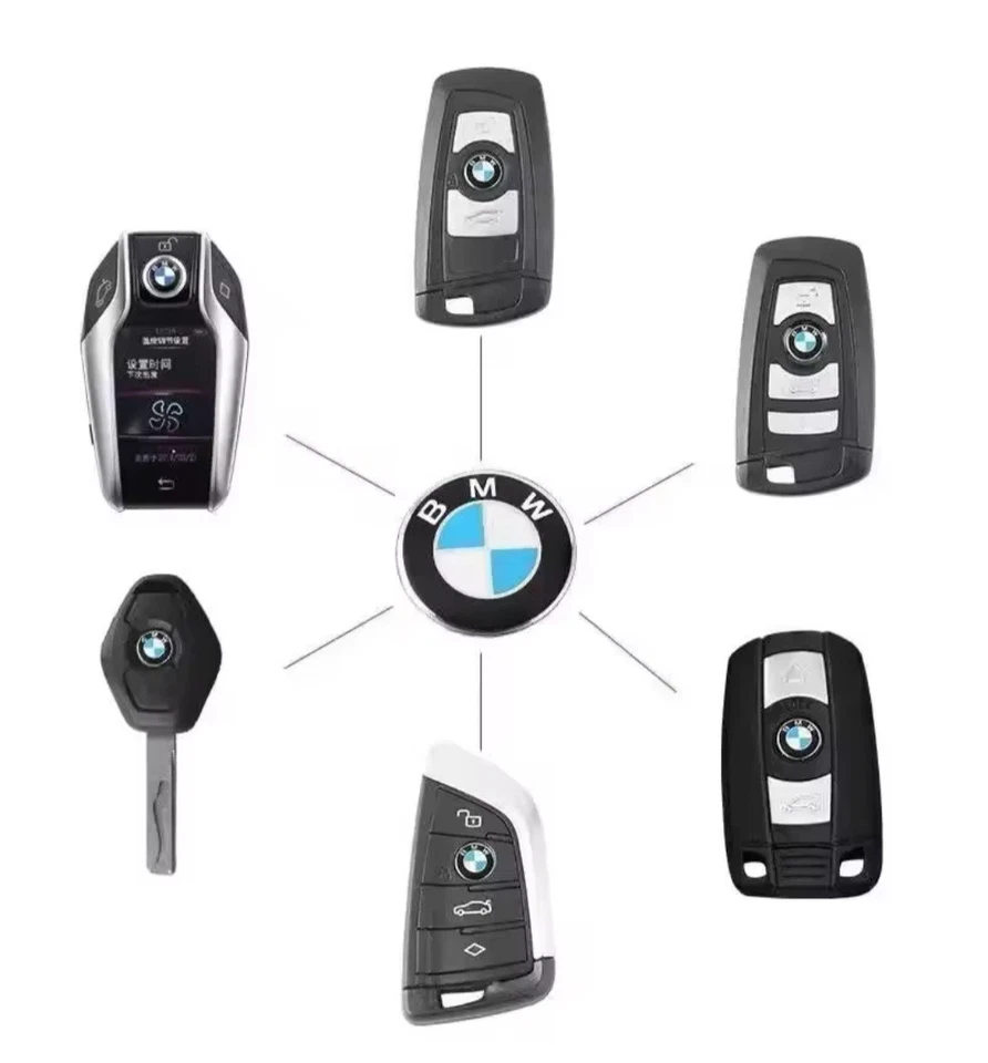 2X Replacement remote Key fob Badge 3D Emblem Sticker Decal BMW 11mm Genuine - Image 3 of 4