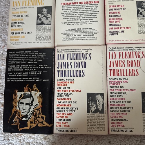 Menge 9 Vintage James Bond 007 Taschenbücher Ian Fleming Signet Moonraker - Bild 15 von 24
