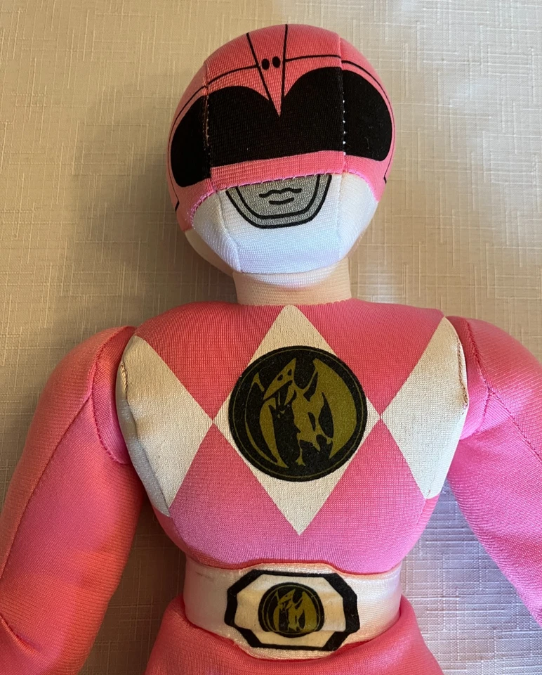 Vintage Power Rangers Pink Kim Ranger 18" Plush Figure Hasbro Kid Dimension 1994 - Image 4 of 4