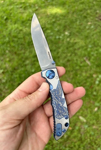 Spartan Blades Harsey Folder SHF Custom Saint Michael 3.25” Magnacut 2025 St.