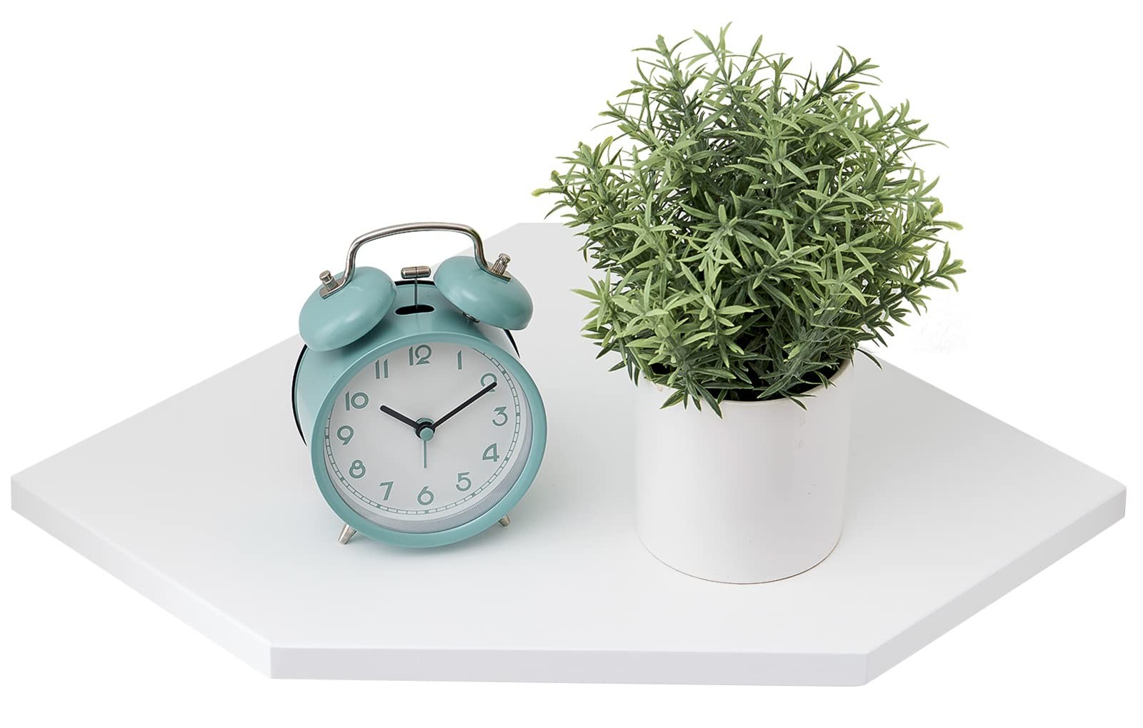 Solid Oak White Floating Corner Wall Shelf Organizer