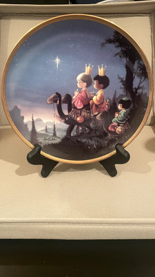 The Hamilton Collection Precious Moments  Plate  They Followed The Star  1991