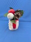 Vintage Ceramic Christmas Santa Mug Holly Display Japan — photo 2