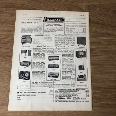 GRAM191 MAGAZINWERBUNG 11X8 HEATHKIT COTSWOLD LAUTSPRECHER