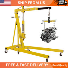 Heavy Duty Engine Hoist Leveler Cherry Picker Shop Crane Load Lift Tool 1500 Lbs