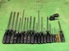 Snap On Vintage 22 Piece Screwdriver Set Phillips Flat Blade Black Handle Usa Snap On Vintage 22 Piece Screwdriver Set Phillips Flat Blade Black Handle Usa