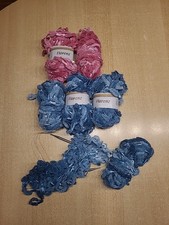 Wolle Florenz Türkis und Rosa Mit Rundstricknadel