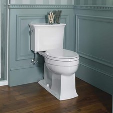 KOHLER Cachet Elongated Antimicrobial Soft Close Front Toilet Seat in White