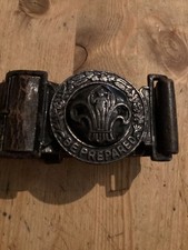 Vintage Boy Scout Belt - Leather - Be Prepared - Fleur De Lils 1930's