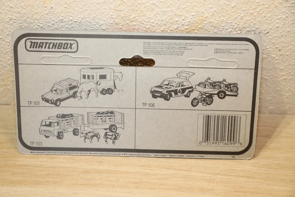 Matchbox TP-103 Dodge Cattle Truck & Trailer Diecast, Blau, OVP - Bild 2 von 4