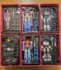 AULDEY TRANSFORMERS WAVE 1 Set Of 6 Optimus, Starscream, CliffJumper, Soundwave+