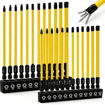24Pcs Extra Long Torx Bit Set, 6-Inch (150mm) Torx Screwdriver Set, T7 to T40...