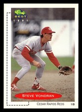 Steve Vondran 1991 Classic Best #346 Cedar Rapids Reds Minors Rookie *207