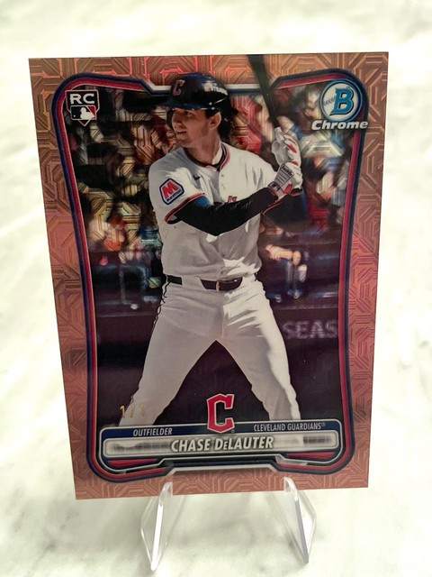 Chase DeLauter RC Bowman Chrome Rose Parallel Cleveland Guardians 1/1