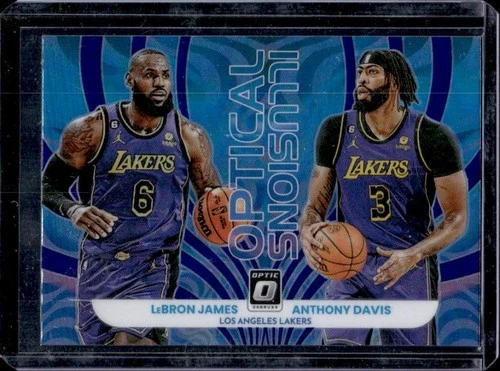 2022-23 Donruss Optic LeBron James Anthony Davis Optical Illusions Purple #3