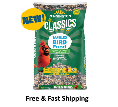 Pennington Classic Dry Wild Bird Feed and Wild Bird Seed, 10 lb. New Bag, 1 Pack