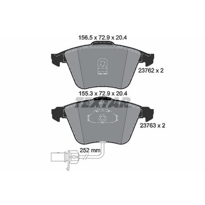 Textar Front Disc Brake Pad Set for Audi (2376201)