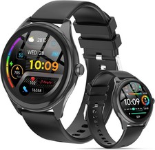 Smart Watches for Women Men, 1.39" HD IPS Touchscreen Smartwatch with Black