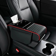 Center Console Cover,Car Armrest Cushion Multifunctional with 2 Storage Bags Cup
