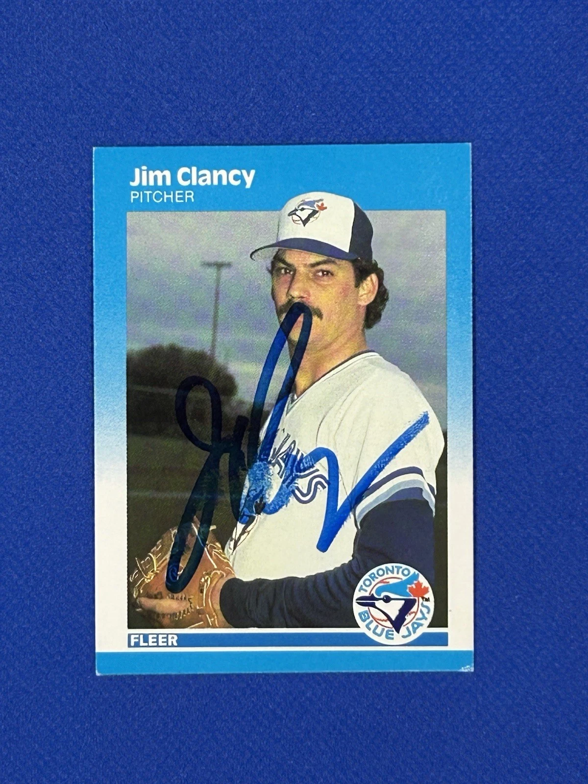 Jim Clancy signed 1987 Fleer #223 Blue Jays Braves autograph auto