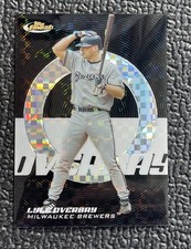 🔥LYLE OVERBAY 2005 TOPPS FINEST BLACK XFRACTOR #'D /25!🔥BREWERS!