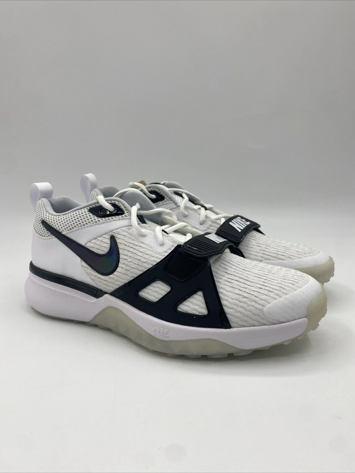 Nike Air Zoom Diamond Elite Turf FB P White/Black FN4250-100 Men Sizes 8.5-11.5