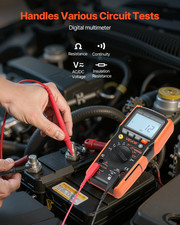 Digital Multimeter - 4000 Counts Tester for Voltage, Resistance  Continuity - H