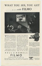 Bell  Howell Filmo Movie Camera What You See Is What You Get Vintage Ad