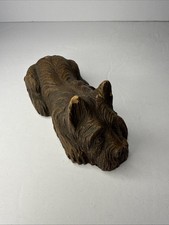 Syroco Scottish Terrier Vintage Laying Down Figurine Dog
