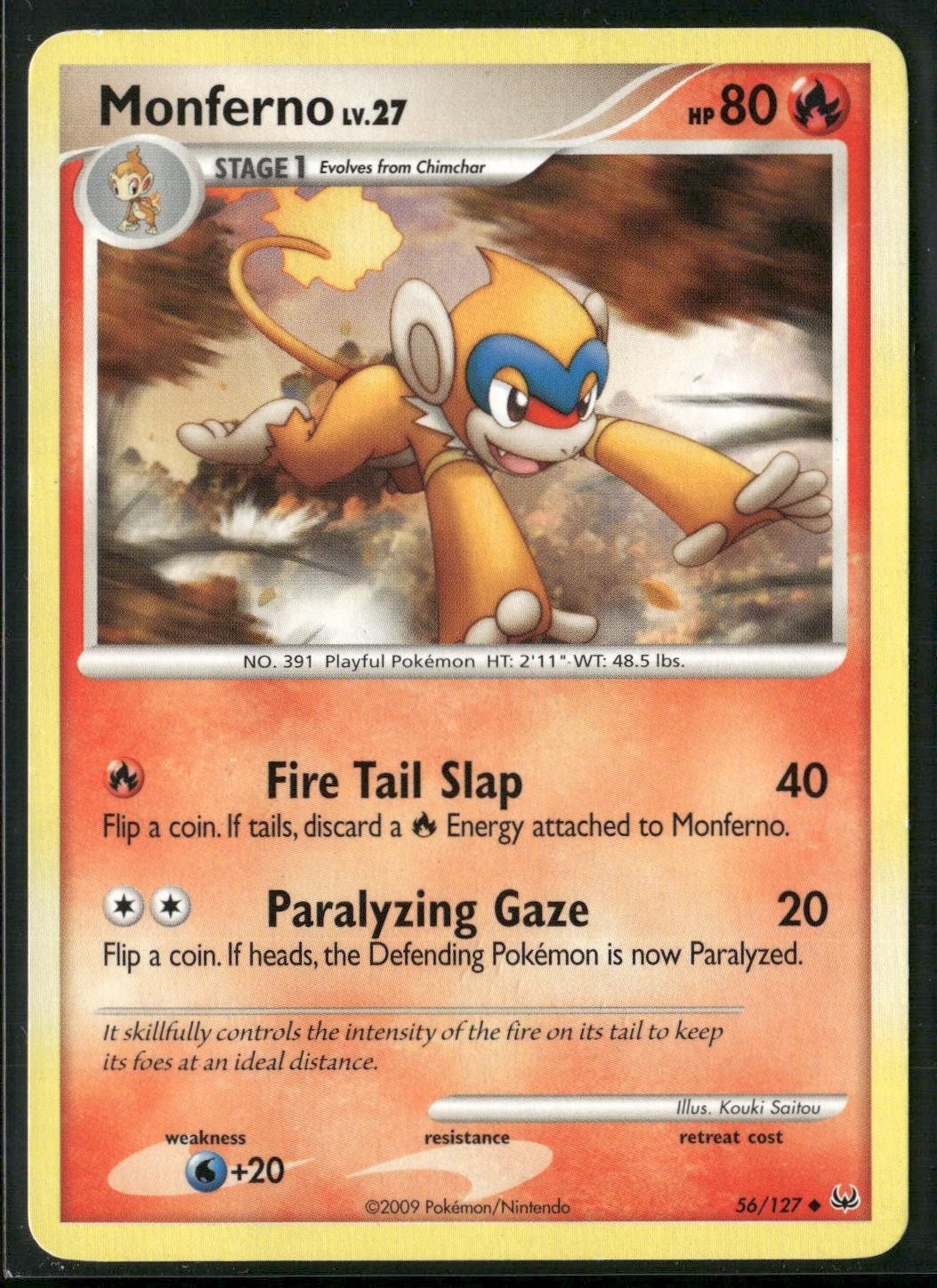 Monferno 56/127 Uncommon Platinum Pokemon Heavily Played