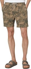 Faherty Essential Drawstring Knit Shorts Mens XL Olive Jungle Tropical 99 NWT