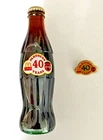 Vintage 1995 Coca-Cola McDonald's 40 Year Partners Full Employee Bottle & Pin