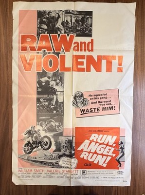 Run, Angel, Run! Original Movie Poster US 1960s William Smith Valerie Starrett