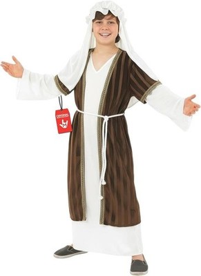 Kids Shepherd Costume - Jesus Robe Biblical Nativity Outfit For Boys, Ages 4-12 - View #3