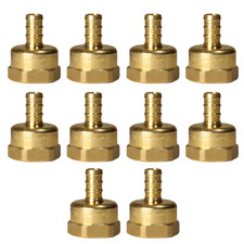 10 Pack XFITTING 3/8" PEX-B Barb x 1/2" Female NPT Threaded Adapter, Lead Free