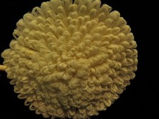 Vintage Millinery Flower Round 2 3/4" w/ Cotton Loops White Hat Wedding Hair SJ