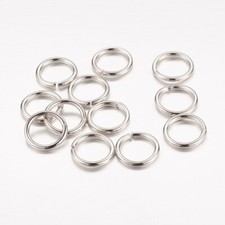 10 Silver Jump Rings 12mm Split Rings Thick Rings Wholesale Jewelry Findings