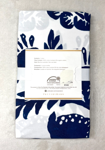 Neu Pottery Barn Foundations Rae Schein Stoff blau Standard 26” x 20” einzeln - Bild 3 von 4