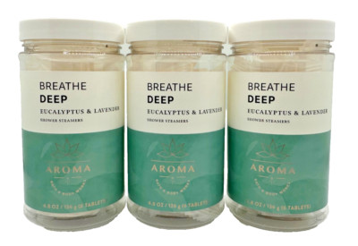 NEW Bath & Body Works LOT 3 Aroma Breathe Eucalyptus Lavender Shower Steamers