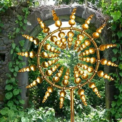 Outdoor-Windfänger-Metall-Garten-Dekor 1pcs kinetische Metall-Wind-Spinner für Patio-Rasen & Garten MOXIAONAI Einzigartige und magische Metall-Windmühle Skulpturen bewegen Sich mit dem Wind 