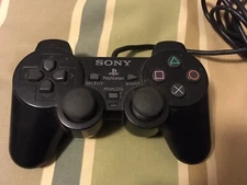 Sony PS2 BLACK Wired Controller OEM DualShock PlayStation 2 